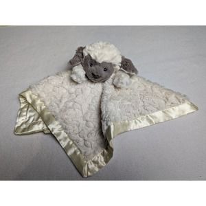 Mary Meyer Lamb Lovey Creamy White Fleece with Yellow Satin Security Blanket 13"